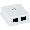 ITK CS2-1C5EU-22 Настенная инф. розетка RJ45, кат.5Е UTP, 2-порта