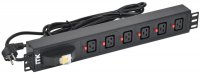 ITK PH21-06C19-11 PDU 6 роз. C19 с автом. 16А 1,5U каб. 3м
