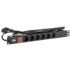ITK PH12-6D1-P PDU 6 роз. нем.ст. с выкл 1U каб. 2м вилка нем.ст ПВХ