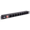 ITK PH12-8D3 PDU 8 розеток нем. ст, с LED выкл, 1U