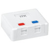 ITK CS2-022 Корпус настенной розетки для 2 мод. Keystone Jack