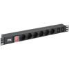 ITK PH12-6D2C133 PDU 6 розеток нем. ст. + 2 С13 LED 1U вх. С14 алюмин.