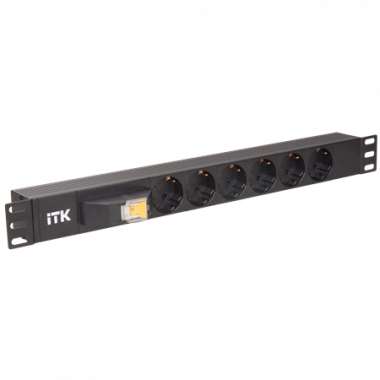 Фотография товара 'ITK PH21-6D3 PDU 6 роз. нем. ст. с автом.10А 1U, вх.С14'