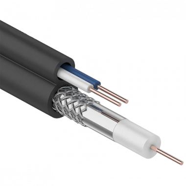 Фотография товара 'ITK CC3-R5F2-139-300-G Каб. коакc. RG59 75Ом FPE каб. пит. 2х0,75мм2 PVC'