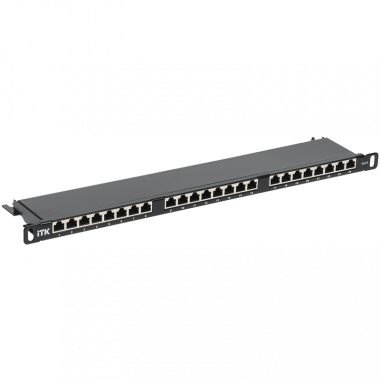 Фотография товара 'ITK PP24-D05UC5ES-D05H 0,5U патч-панель к. 5e STP 24 пт. экран. Dual IDC'