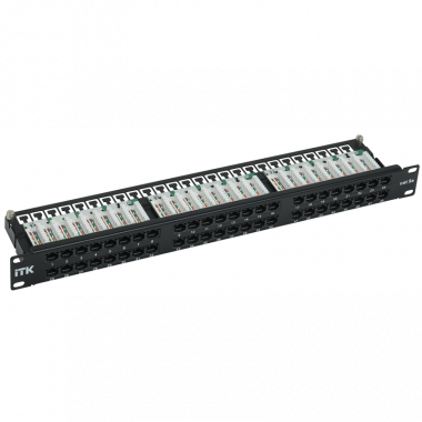 Фотография товара 'ITK PP48-1UC5EU-D05H 1U патч-панель кат. 5e UTP 48 пт. Dual IDC'