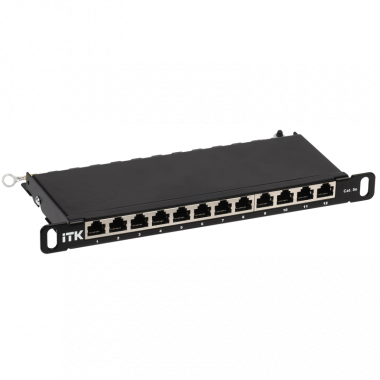 Фотография товара 'ITK PP12-D05UC5ES-D05-10 0,5U патч-панель кат.5E STP 12 портов 10" Dual IDC'