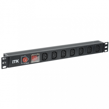 Фотография товара 'ITK PH13-7C133 PDU 7 розеток C13, с выкл. и защ. от перенапр'