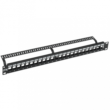 Фотография товара 'ITK PP24-1UMU 1U Модульная патч-панель UTP 24 порта'