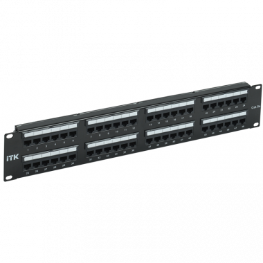 Фотография товара 'ITK PP48-2UC5EU-D05L 2U патч-панель кат. 5е UTP 48 пт. Dual IDC'
