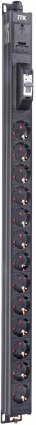 Фотография товара 'ITK BS-PV12-13D-11 BASE PDU PV0111 19U 1ф 16А 13SCHUKO 2,6м SCHUKO'