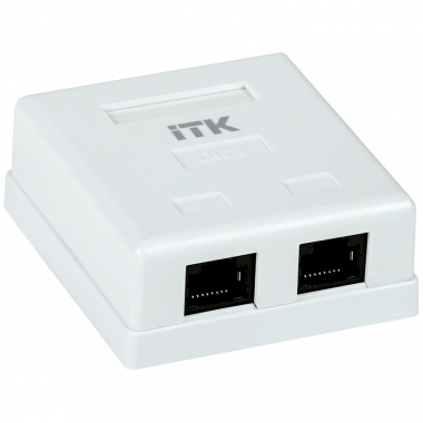 Фотография товара 'ITK CS2-1C6U-22 Настенная инф.розетка RJ-45, кат.6, 2-порта'