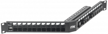 Фотография товара 'ITK PP24-1UMF-V 1U Модульная патч-панель FTP 24 порта экран'
