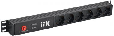 Фотография товара 'ITK PH30-06D-41 PDU с АВР 6 розеток Schuko 1U'