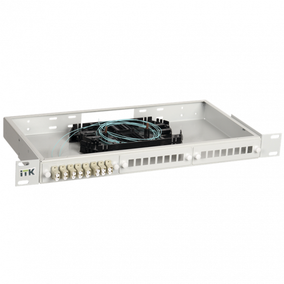 Фотография товара 'ITK FOBX24-1U-12LCUD04 1U кросс укомплектованный: LC (duplex)'
