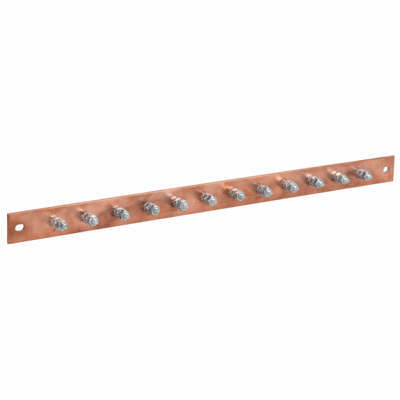 Фотография товара 'ITK ER-12-325-M1 Шина заземл. 483х25x3мм медь ШМТ М1'