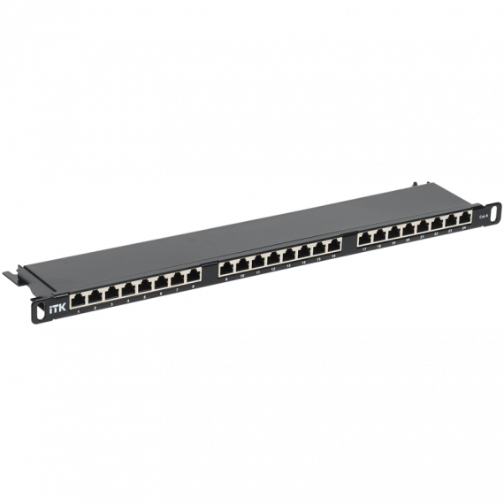 Фотография товара 'ITK PP24-D05UC5ES-D05H 0,5U патч-панель к. 5e STP 24 пт. экран. Dual IDC'