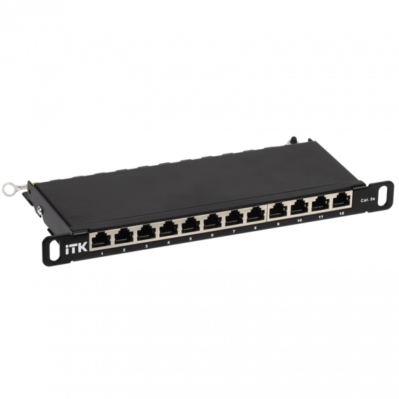 Фотография товара 'ITK PP12-D05UC5ES-D05-10 0,5U патч-панель кат.5E STP 12 портов 10" Dual IDC'