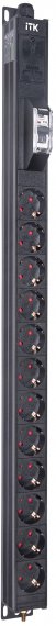Фотография товара 'ITK BS-PV12-12D-11 BASE PDU PV0111 18U 1ф 16А 12SCHUKO 2,6м'