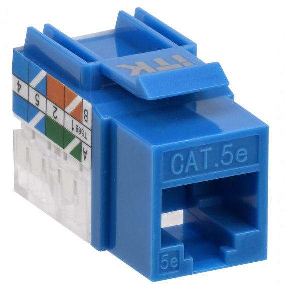 Фотография товара 'ITK CS1-1C5EU-11-03 Модуль Keystone Jack кат.5E UTP 110 IDC 90град'