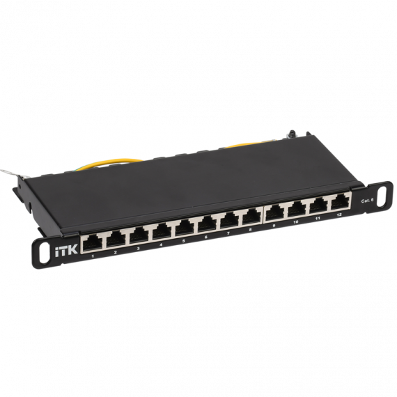 Фотография товара 'ITK PP12-D05UC06S-D05-10 0,5U патч-панель кат.6 STP 12 портов 10" Dual IDC'