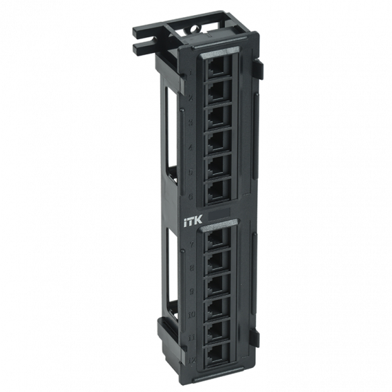 Фотография товара 'ITK PP12-C5EU-D05 Настенная патч-панель кат.5Е UTP, 12 портов (IDC Dual)'