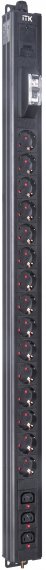 Фотография товара 'ITK BS-PV12-15D-03C13-11 BASE PDU PV1111 24U 1ф 16А 15SCHUKO 3C13 2,6м'