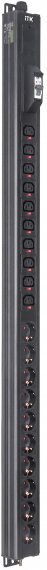 Фотография товара 'ITK BS-PV12-10D-10C13-11 BASE PDU PV1111 25U 1ф 16А 10SCHUKO 10C13'