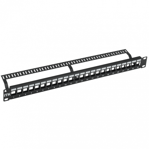 Фотография товара 'ITK PP24-1UMU 1U Модульная патч-панель UTP 24 порта'