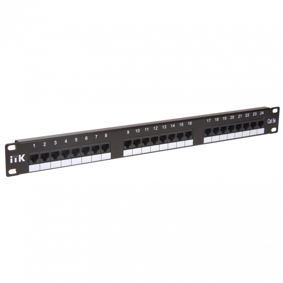 Фотография товара 'ITK PP24-1UC5EU-D05 1U патч-панель кат.5Е UTP, 24 порта (Dual)'