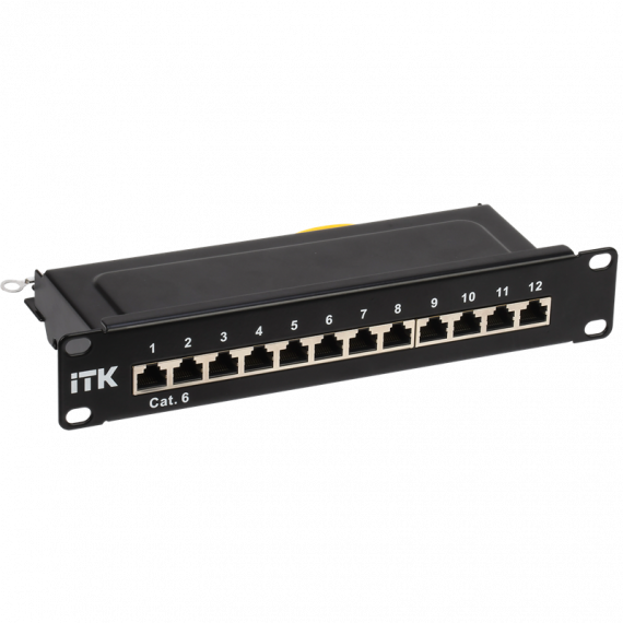 Фотография товара 'ITK PP12-1UC06S-D05-10 1U патч-панель кат.6 STP 12 портов 10" Dual IDC'