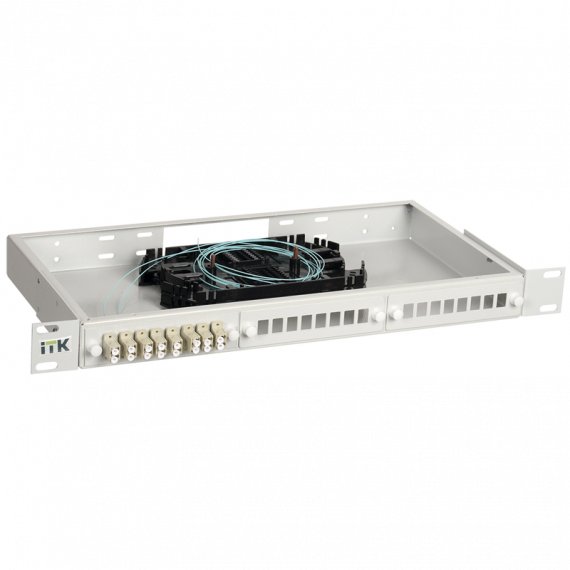 Фотография товара 'ITK FOBX24-1U-24LCUD03 1U кросс укомплектованный: LC (duplex)'