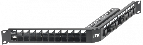 Фотография товара 'ITK PP24-1UMF-V 1U Модульная патч-панель FTP 24 порта экран'