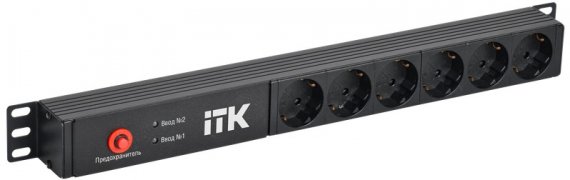 Фотография товара 'ITK PH30-06D-41 PDU с АВР 6 розеток Schuko 1U'